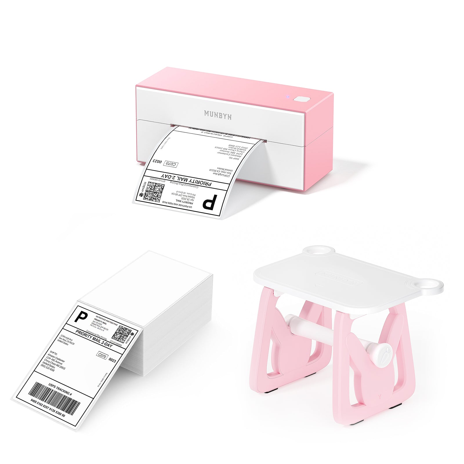 MUNBYN Bluetooth Thermal Label Printer 129B Kits