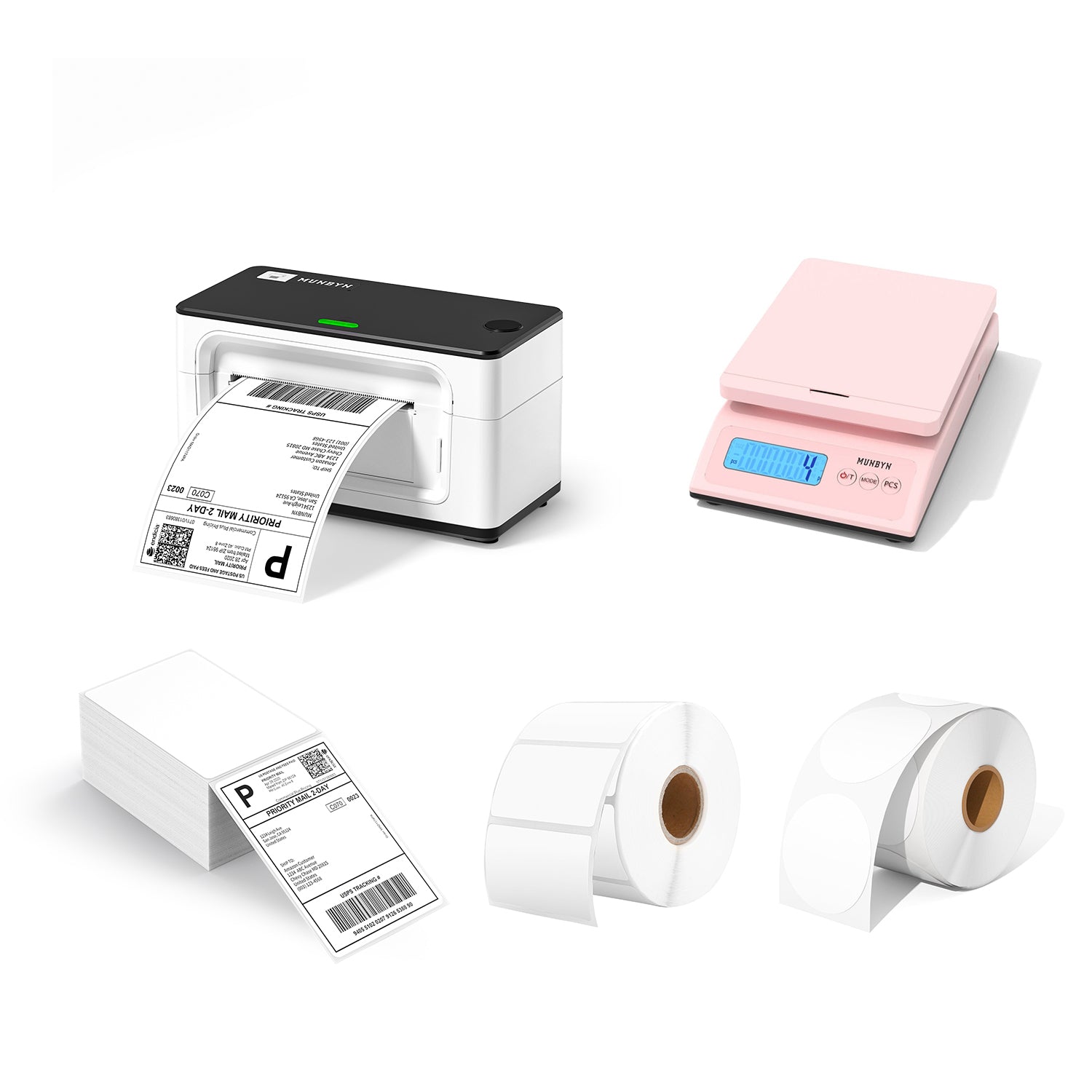 MUNBYN RealWriter 941AP AirPrint Thermal Label Printer Kit-Black