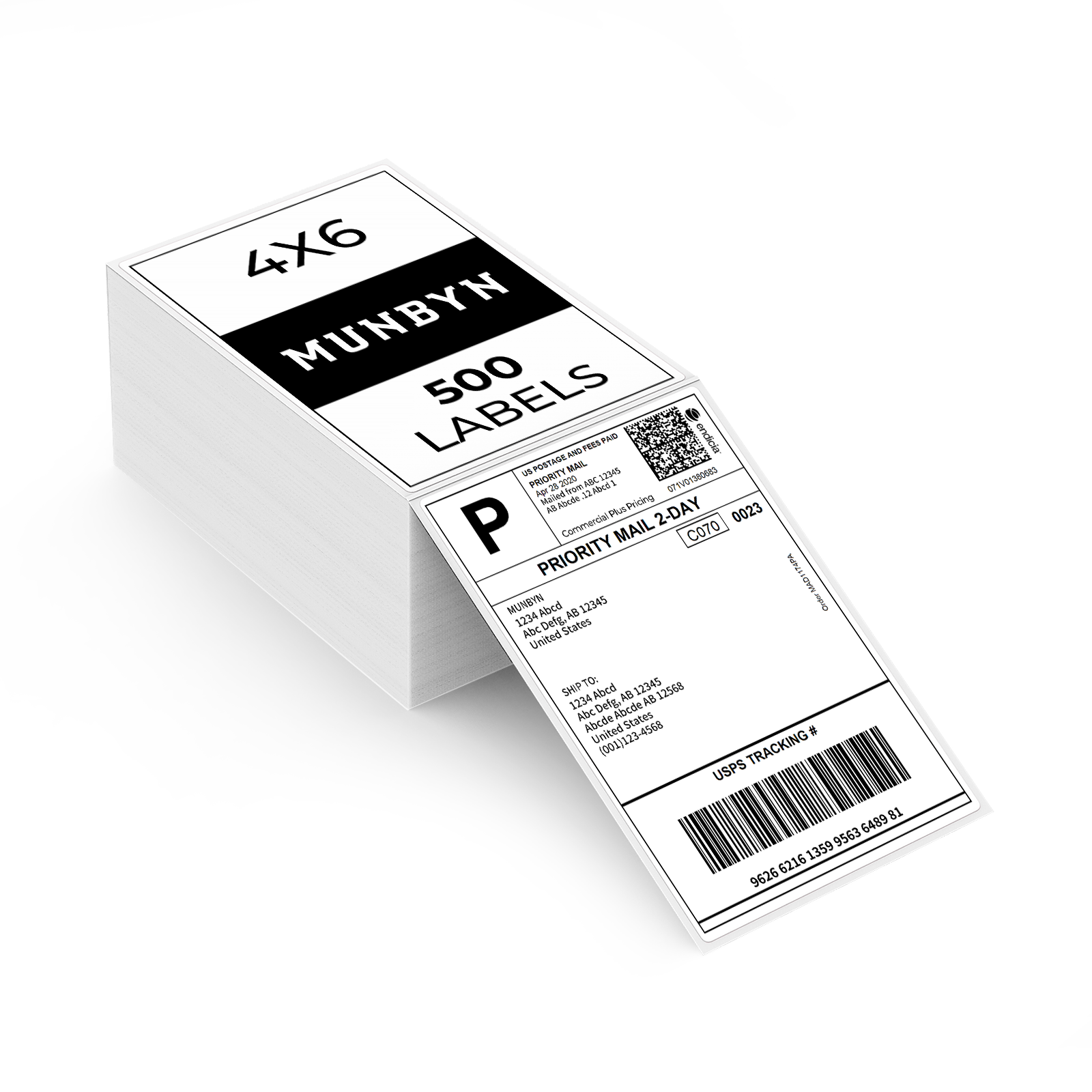 MUNBYN 4x6 Thermal Labels Fanfold for Label Printer