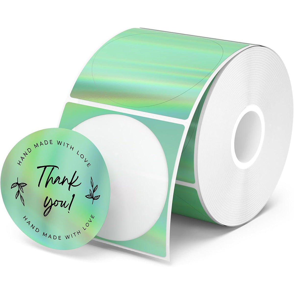 MUNBYN 2" Circle Holographic Sticker Thermal Labels, 400 labels/Roll