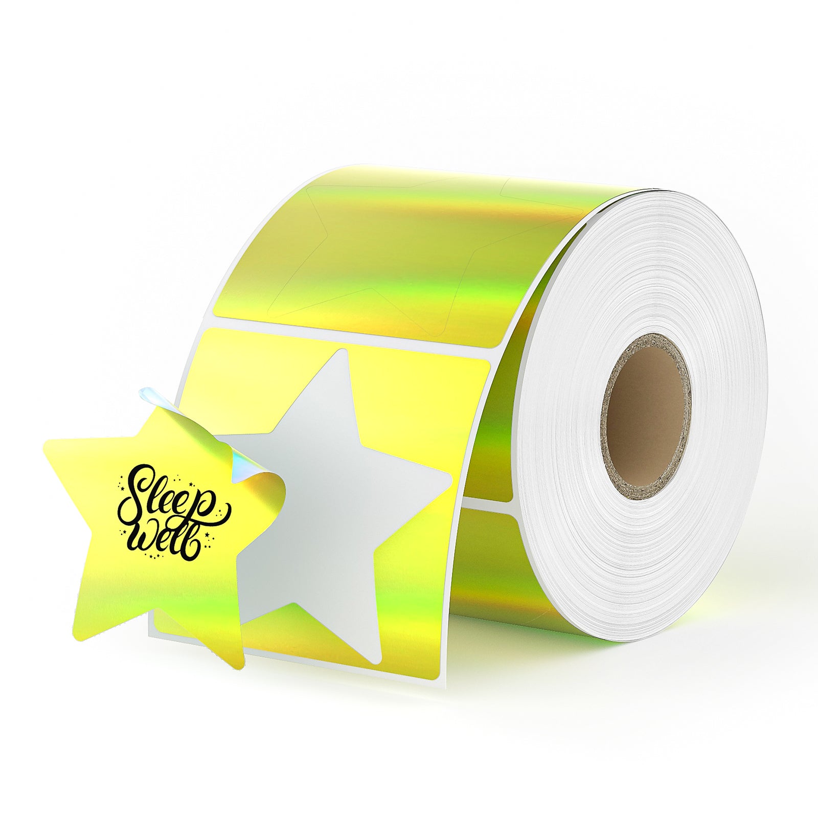MUNBYN Golden Holographic Star Thermal Sticker Labels