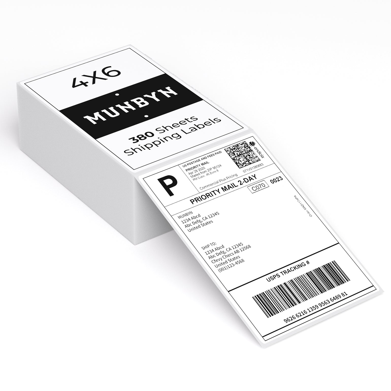 MUNBYN 4x6 Thermal Labels Fanfold for Label Printer