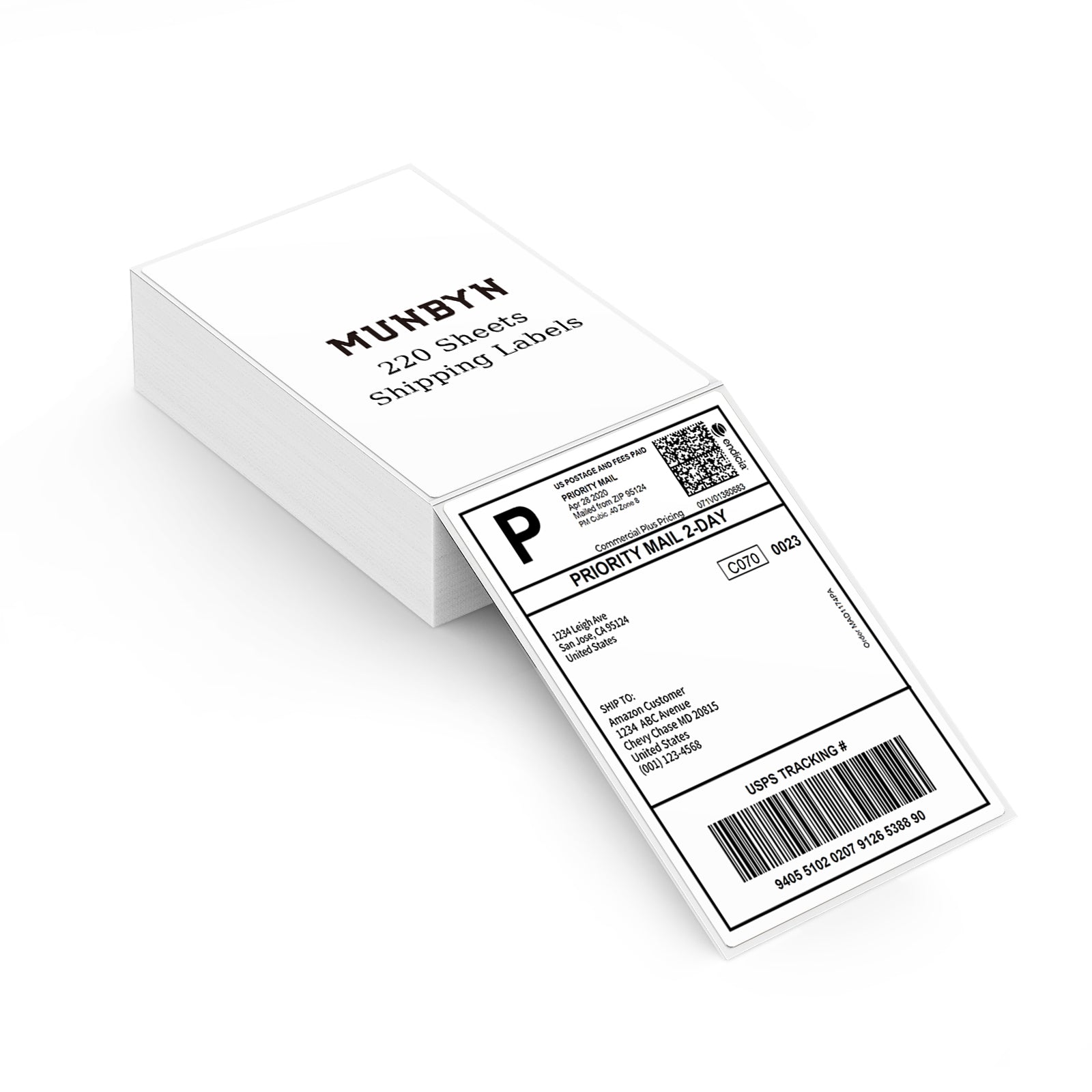 MUNBYN 4"x6" Direct Thermal Shipping Labels, 5-Proof Label Paper for Thermal Printers