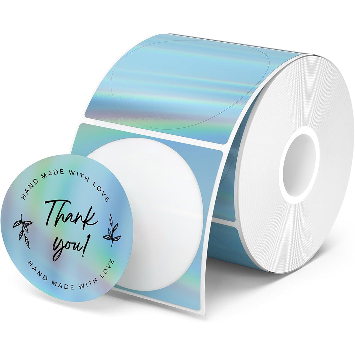 MUNBYN 2" Circle Holographic Sticker Thermal Labels, 400 labels/Roll