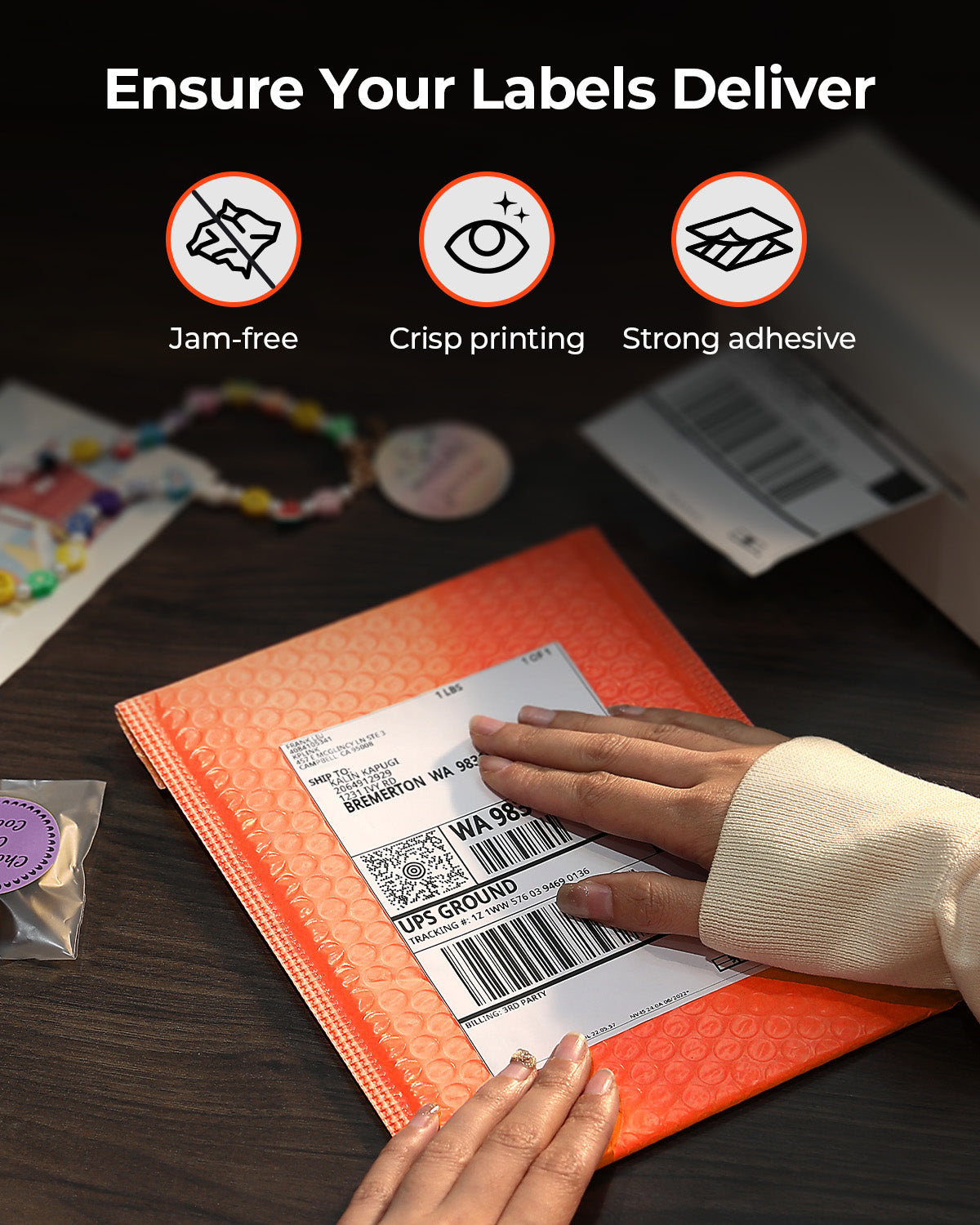 MUNBYN 4x6 Fan-Fold Direct Thermal Shipping Labels for Ecommerce Orders