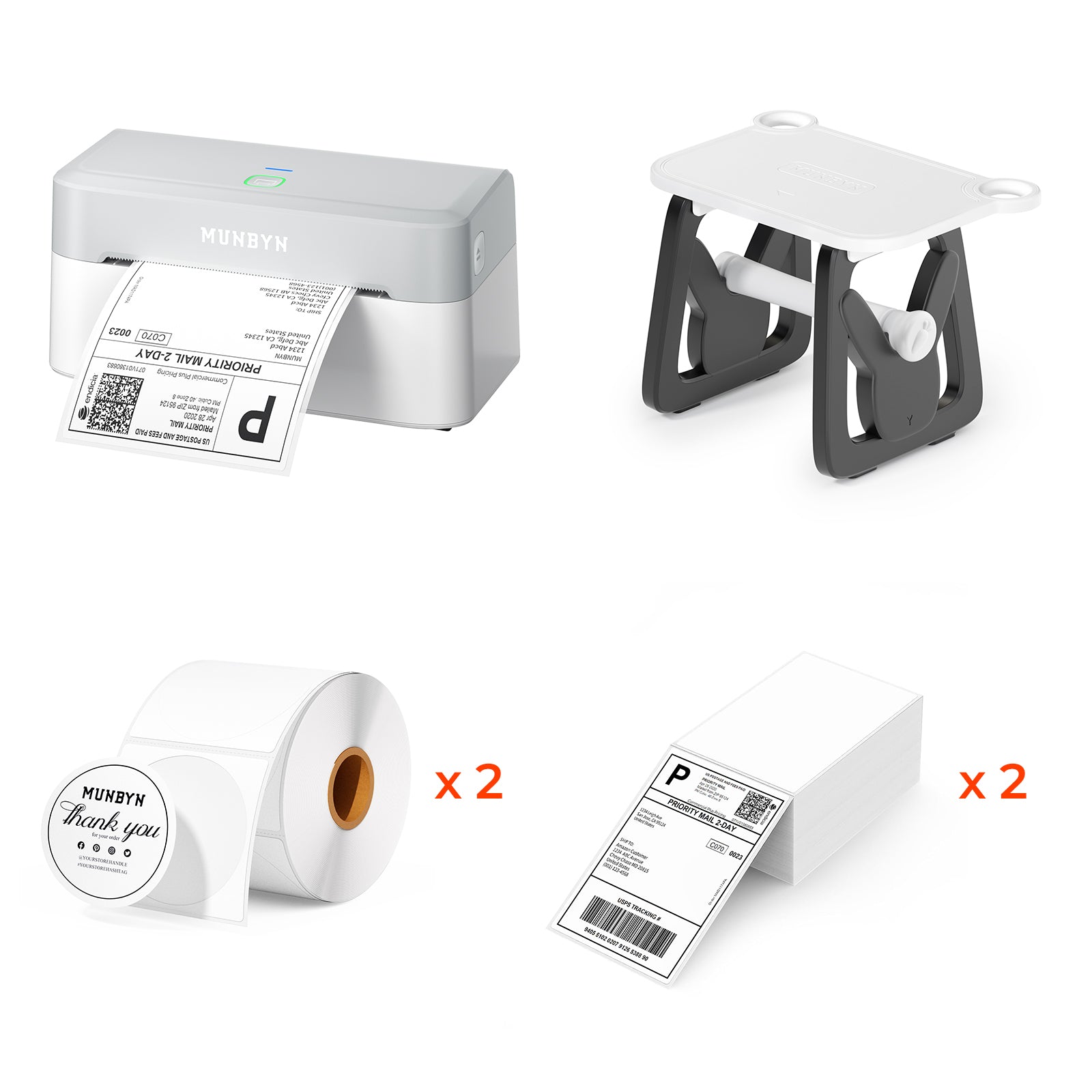 MUNBYN RealWriter 403B Bluetooth Thermal Label Printer Kits