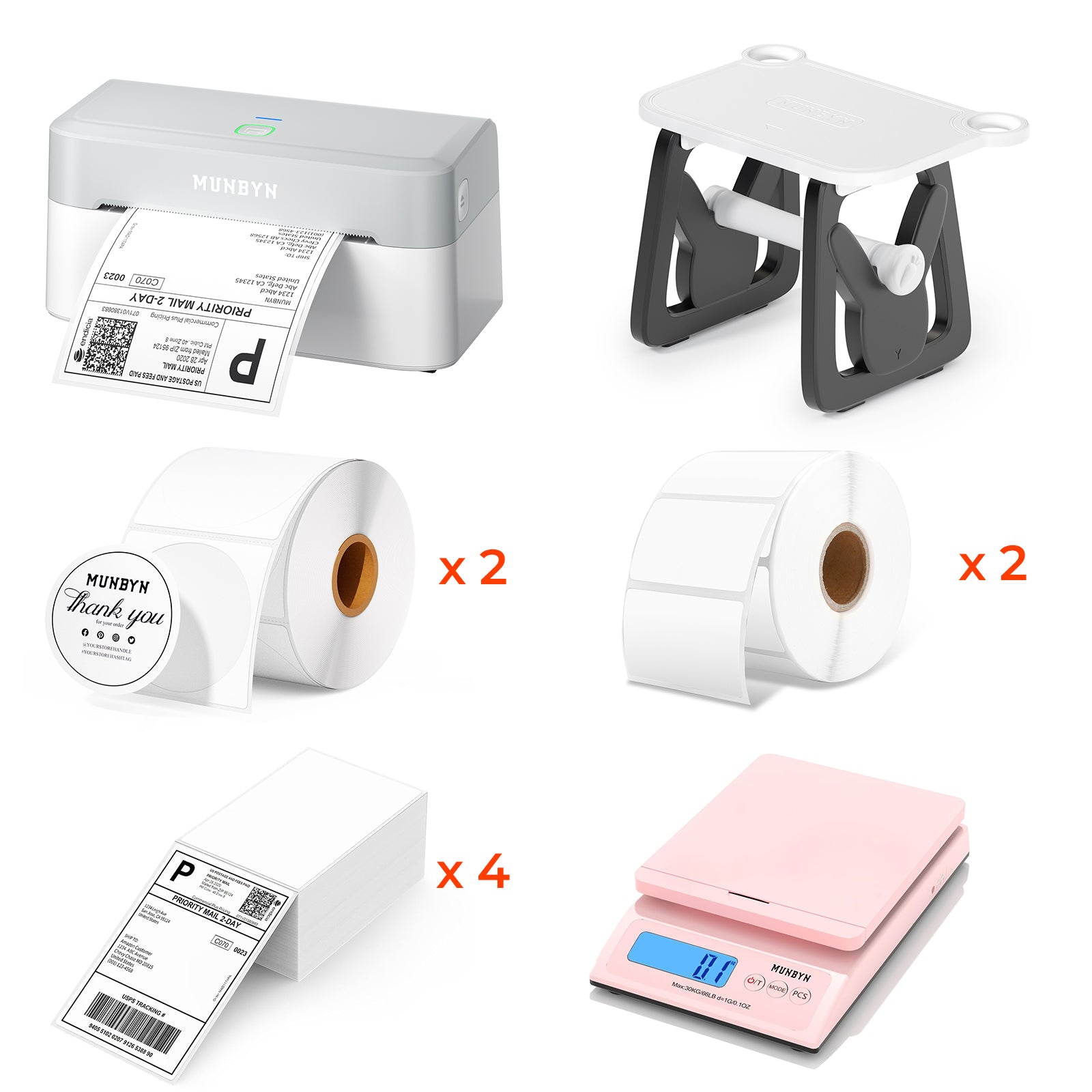 MUNBYN RealWriter 403B Bluetooth Thermal Label Printer Kits