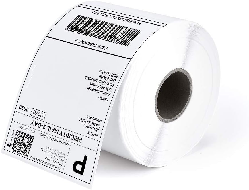 MUNBYN 4"x6" Direct Thermal Shipping Label, 220 Labels/Roll