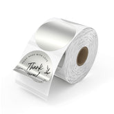 MUNBYN 2x2" Silver Circle Thermal Labels, 500 Labels/Roll