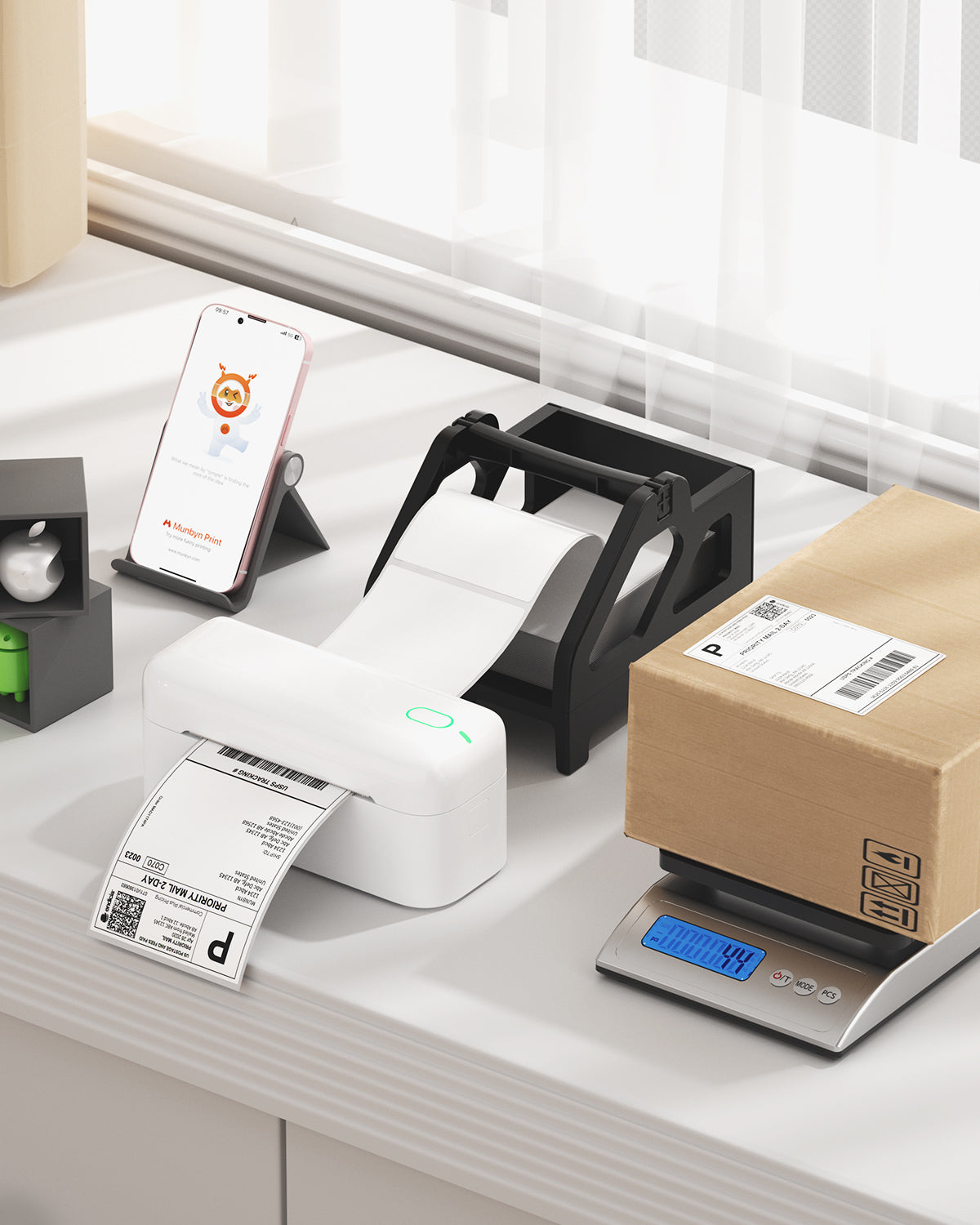MUNBYN 4"x6" Direct Thermal Shipping Labels, 5-Proof Label Paper for Thermal Printers