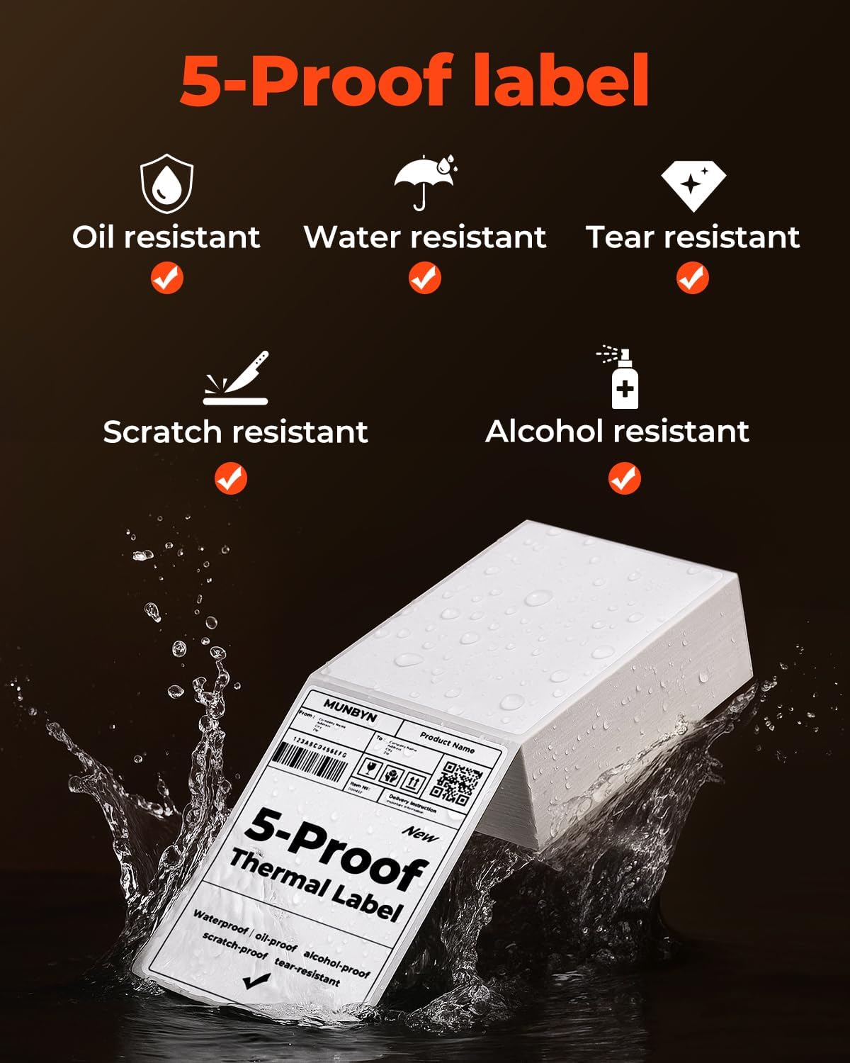 MUNBYN 4x6 Direct Thermal Shipping Labels for Ecommerce Orders