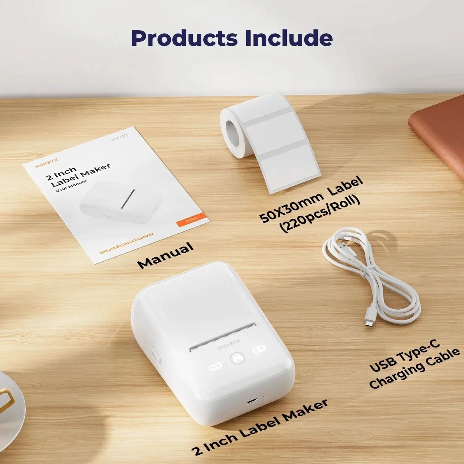 MUNBYN FM226 2in Bluetooth Portable Label Maker