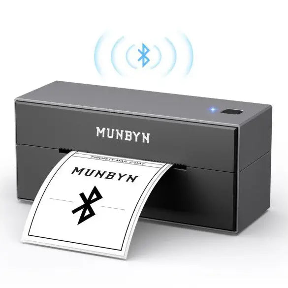 MUNBYN RealWriter 129B Bluetooth Thermal Label Printer| Black