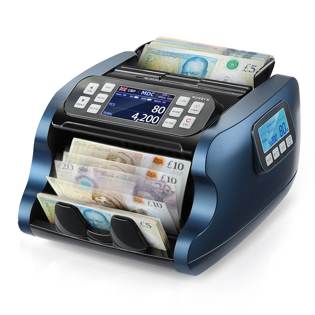 MUNBYN IMC22 Mixed Denomination Money Counter Machine for Business & Merchant