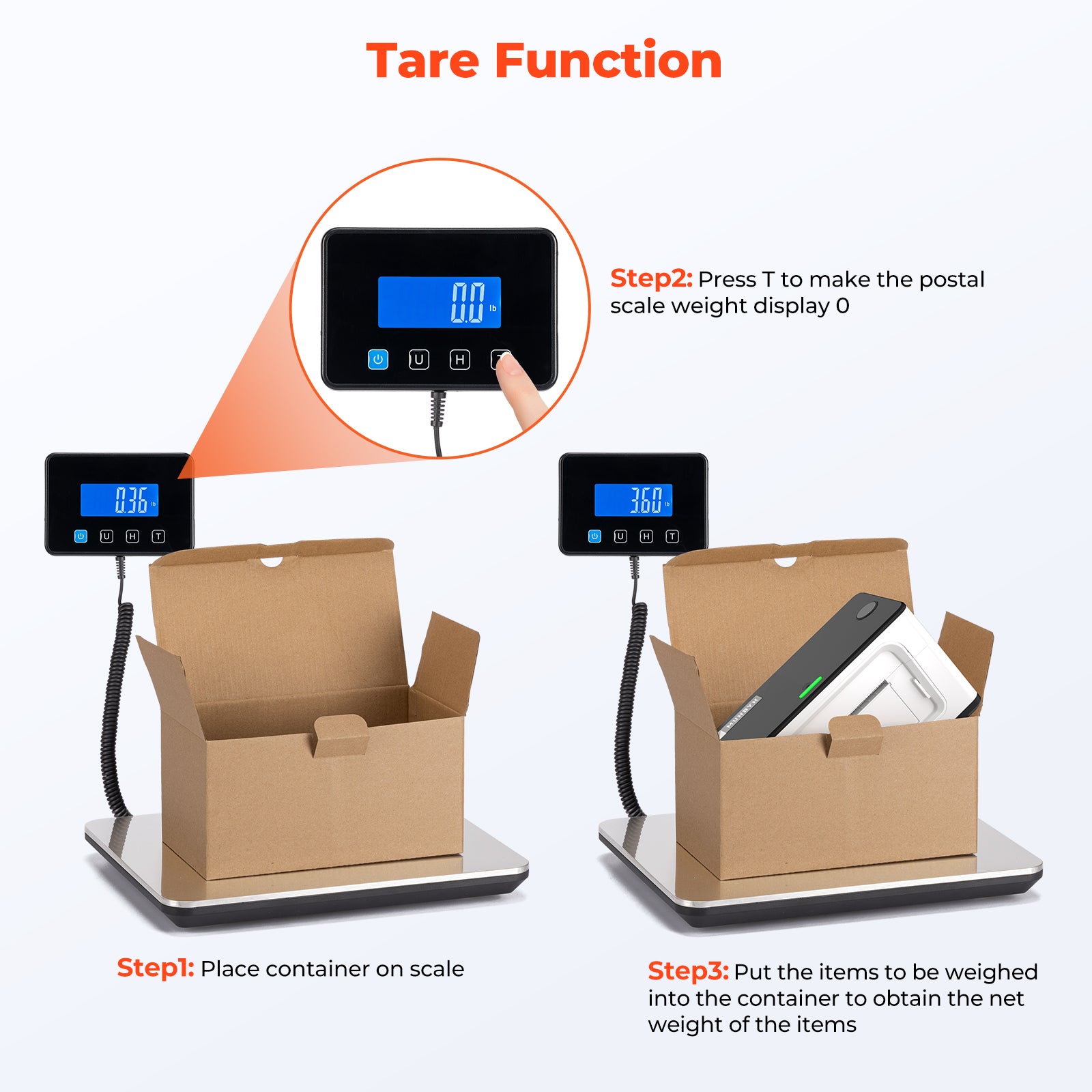 MUNBYN IPS03 200kg Digital Shipping Scale for Heavy Parcels