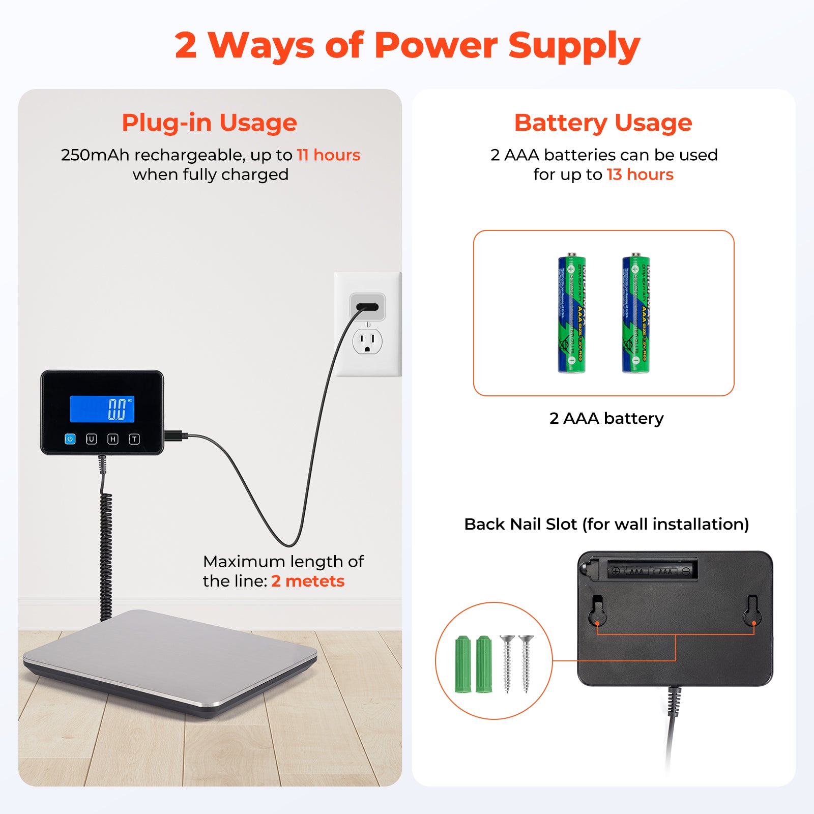 MUNBYN IPS03 200kg Digital Shipping Scale for Heavy Parcels