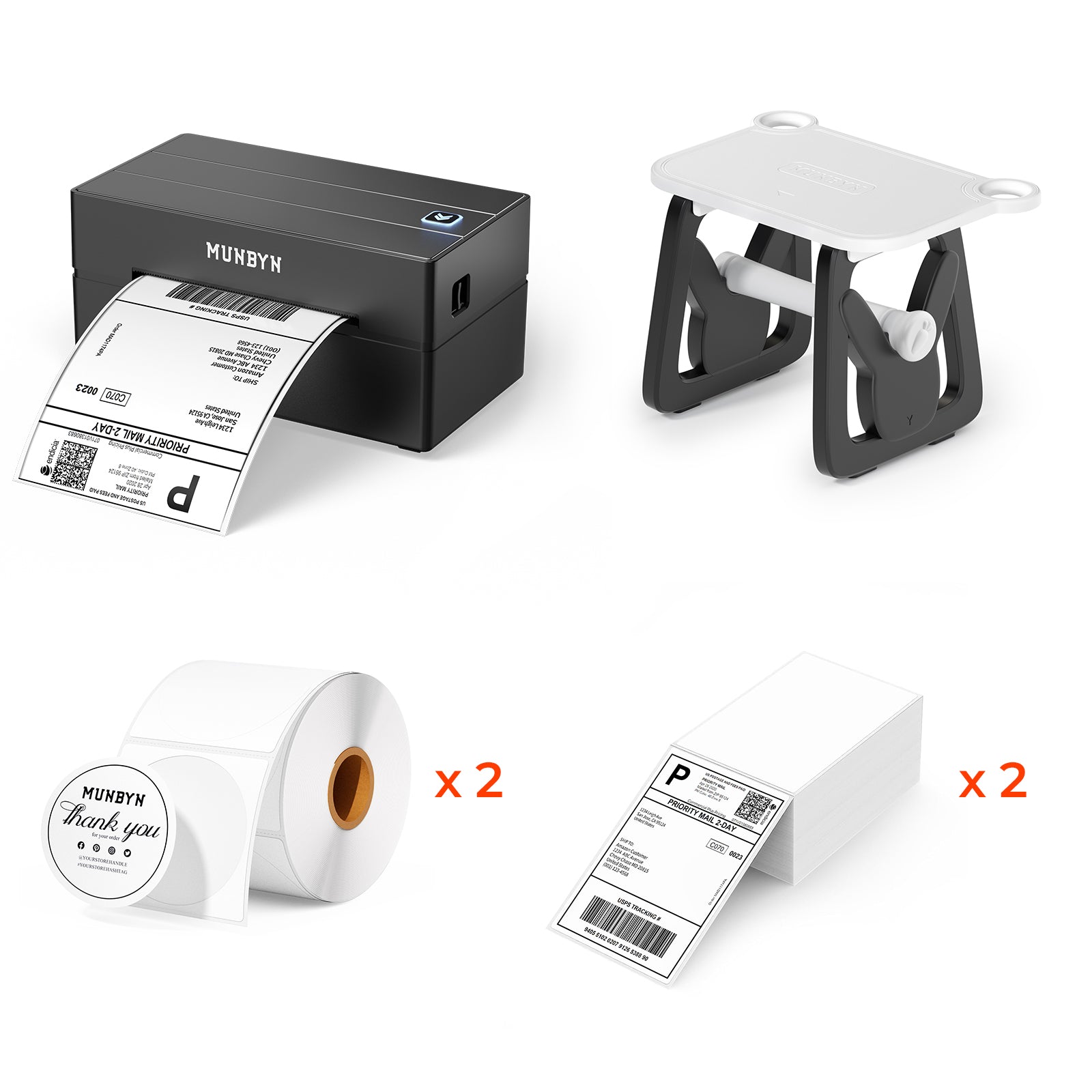 MUNBYN RealWriter 130B Bluetooth Thermal Printer Kits