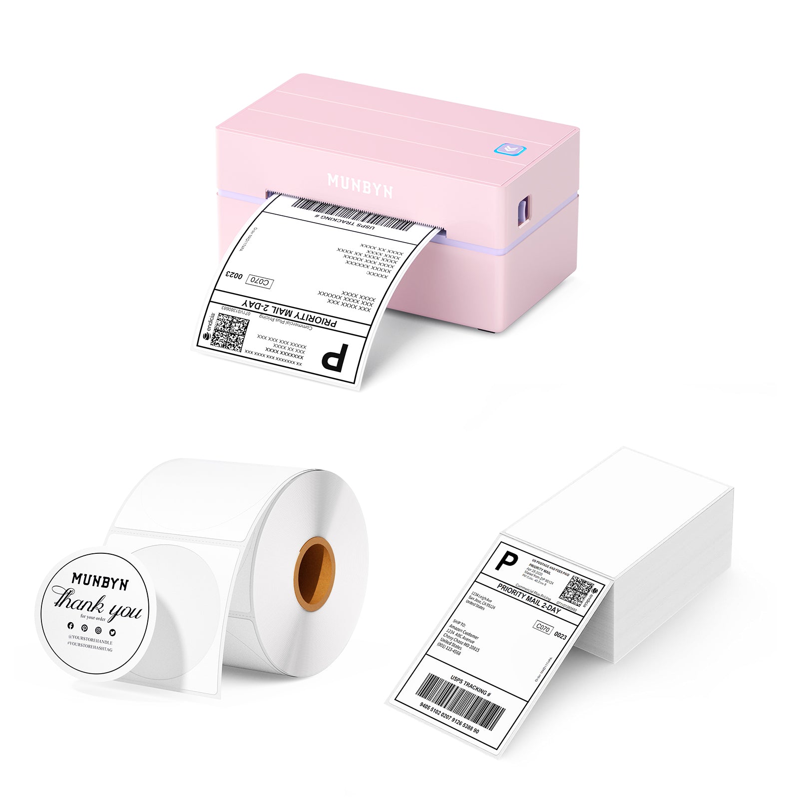 MUNBYN RealWriter 130B Bluetooth Thermal Printer Kits