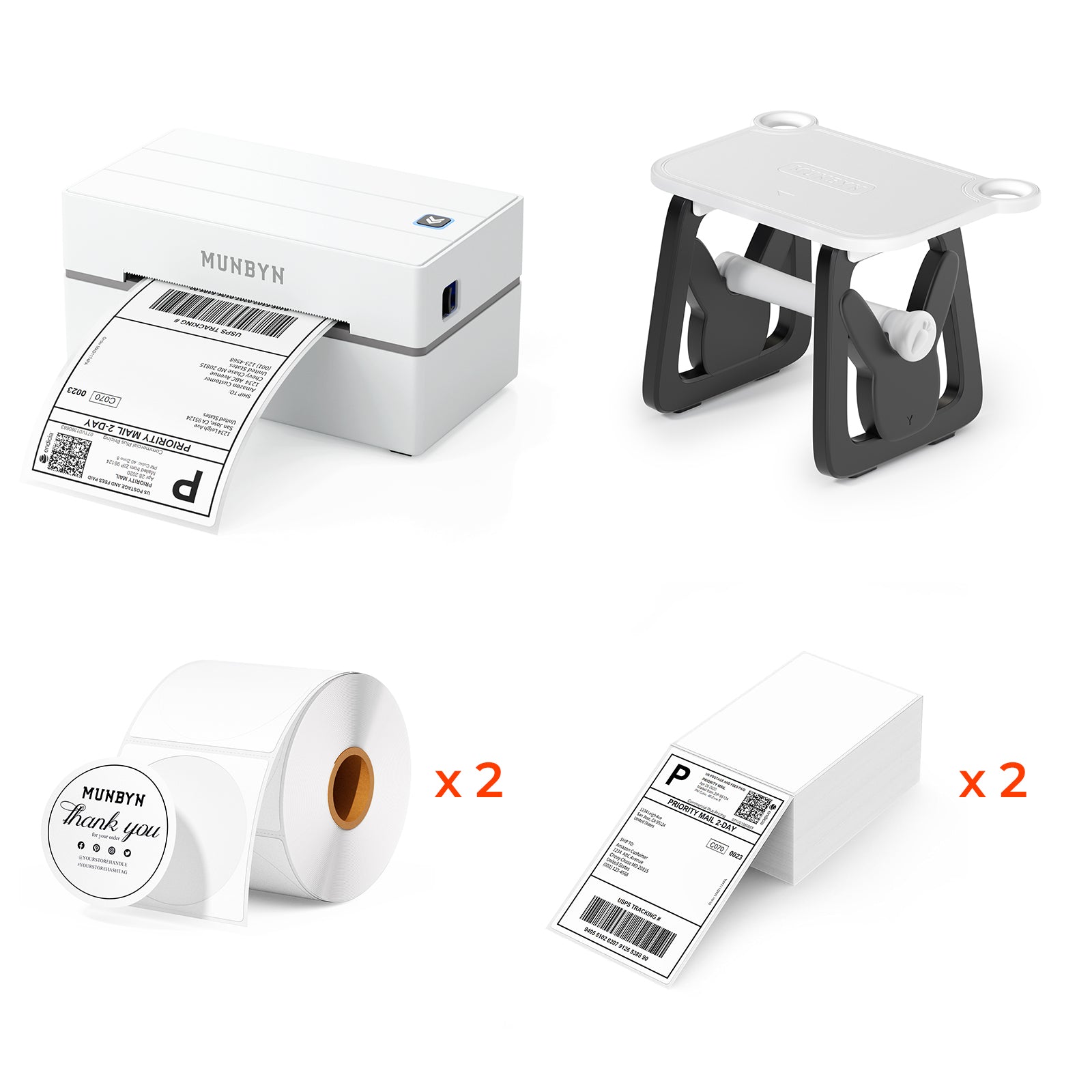 MUNBYN RealWriter 130B Bluetooth Thermal Printer Kits