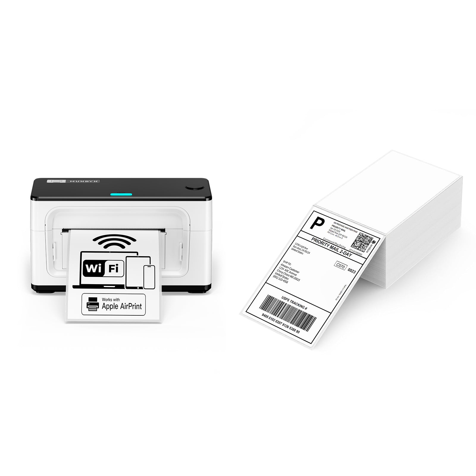 MUNBYN RealWriter 941AP AirPrint Thermal Label Printer
