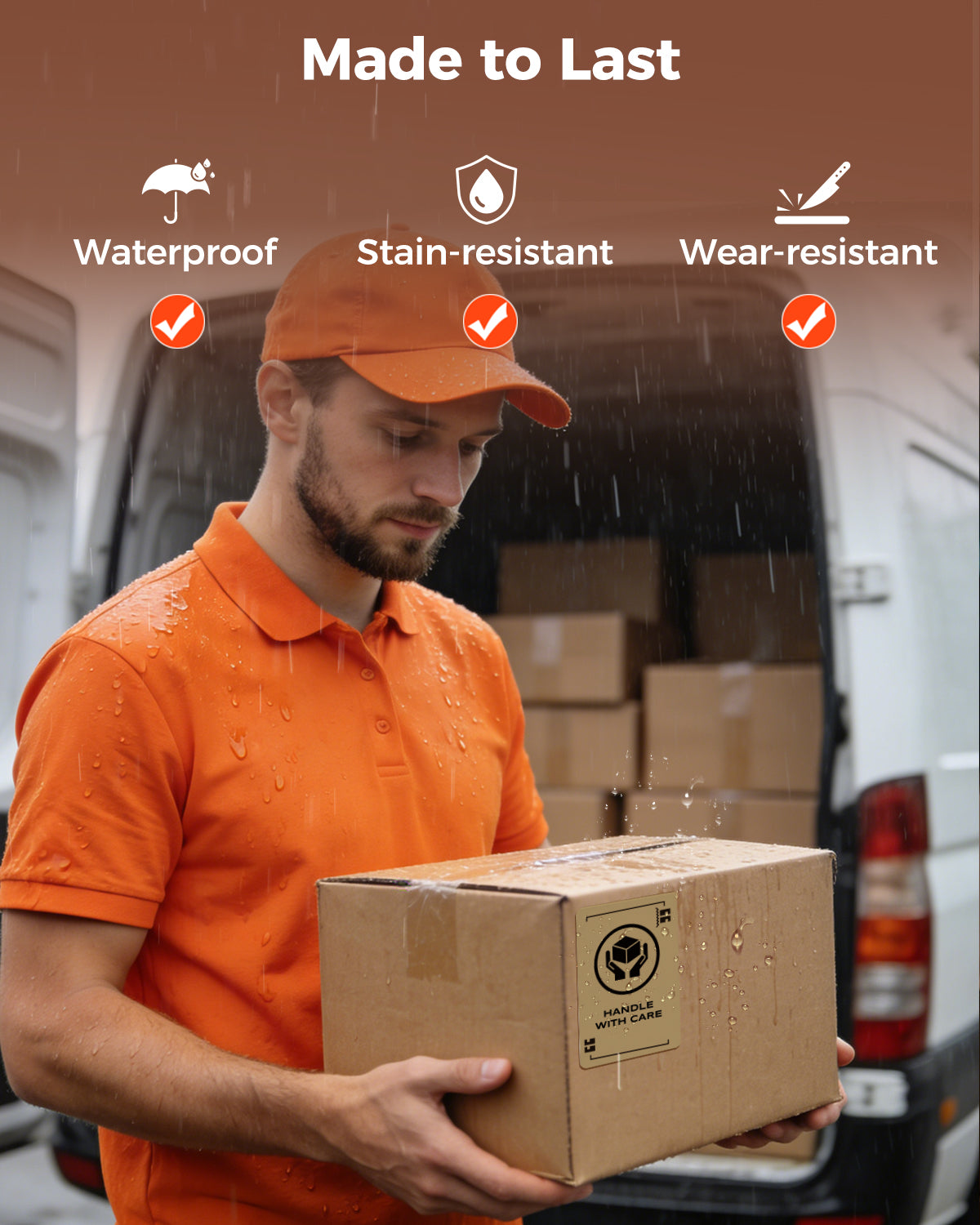 Brown Rectangle Labels