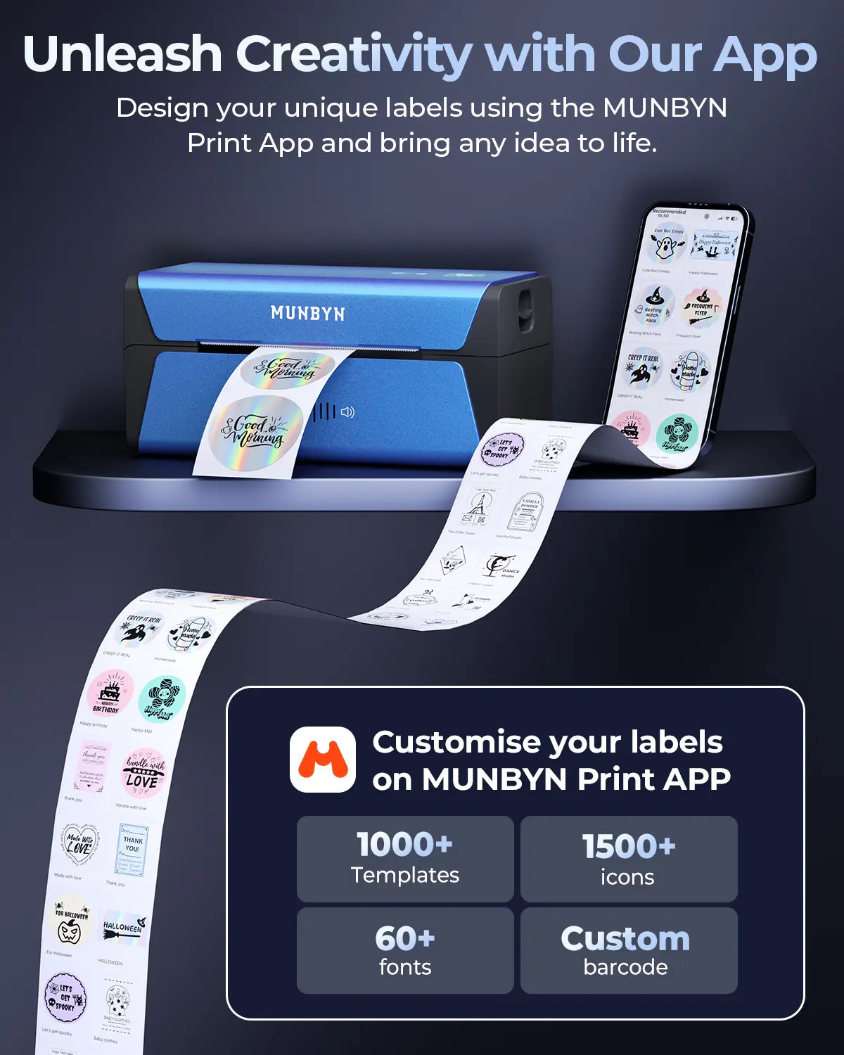 MUNBYN RealWriter 401AP 300DPI AirPrint Thermal Printer