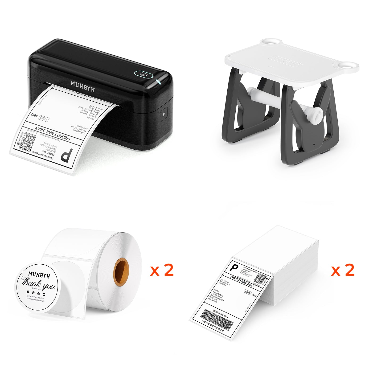 MUNBYN RealWriter 402B Bluetooth Thermal Label Printer Kits