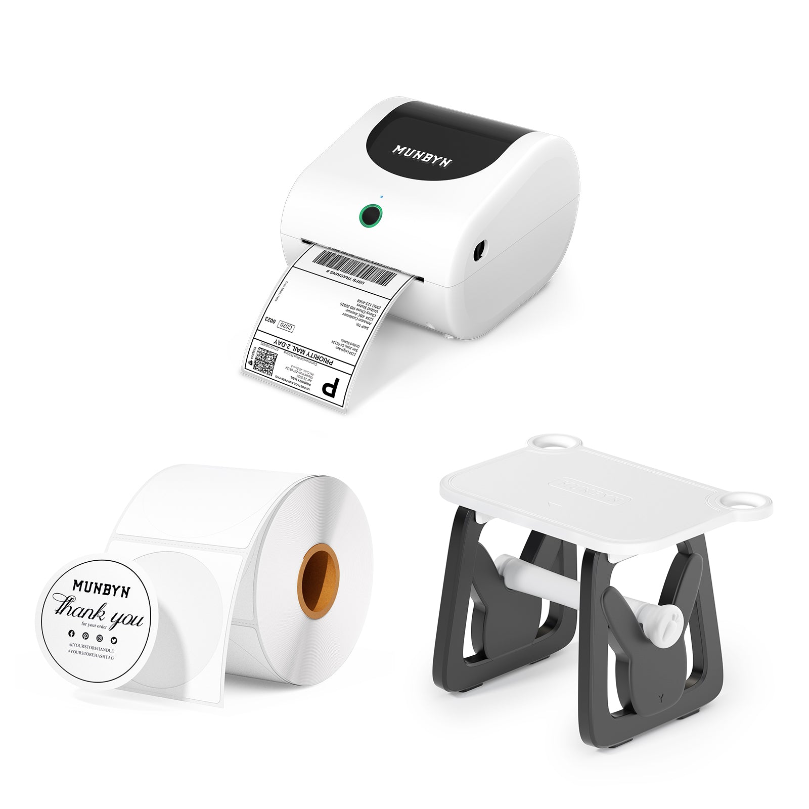 MUNBYN RW411B Bluetooth Shipping Label Printer Kits
