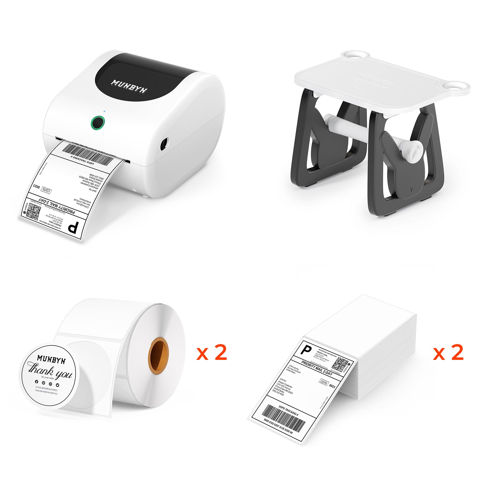 MUNBYN RW411B Bluetooth Shipping Label Printer Kits