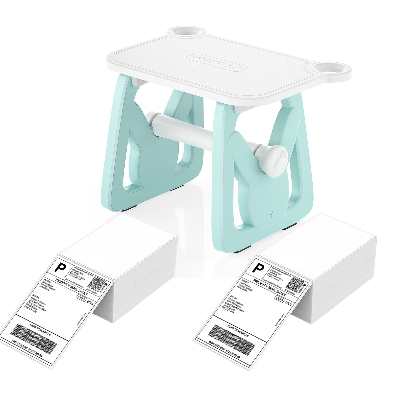 MUNBYN 3 in 1 Label Holder for Roll and Fan-Fold Labels Kits