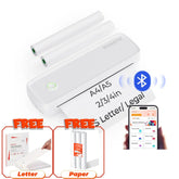 MUNBYN ITP04 A4 Portable Inkless Thermal Printer - White