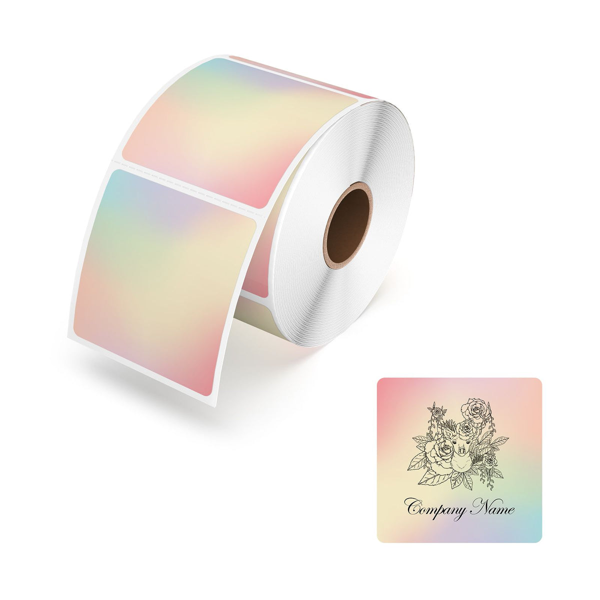 munbyn, direct thermal labels, Rainbow sticker labels, square stickers for sale, watercolor stickers, muti-color labels, post label, ebay postage label, customized stickers, print stickers at home,