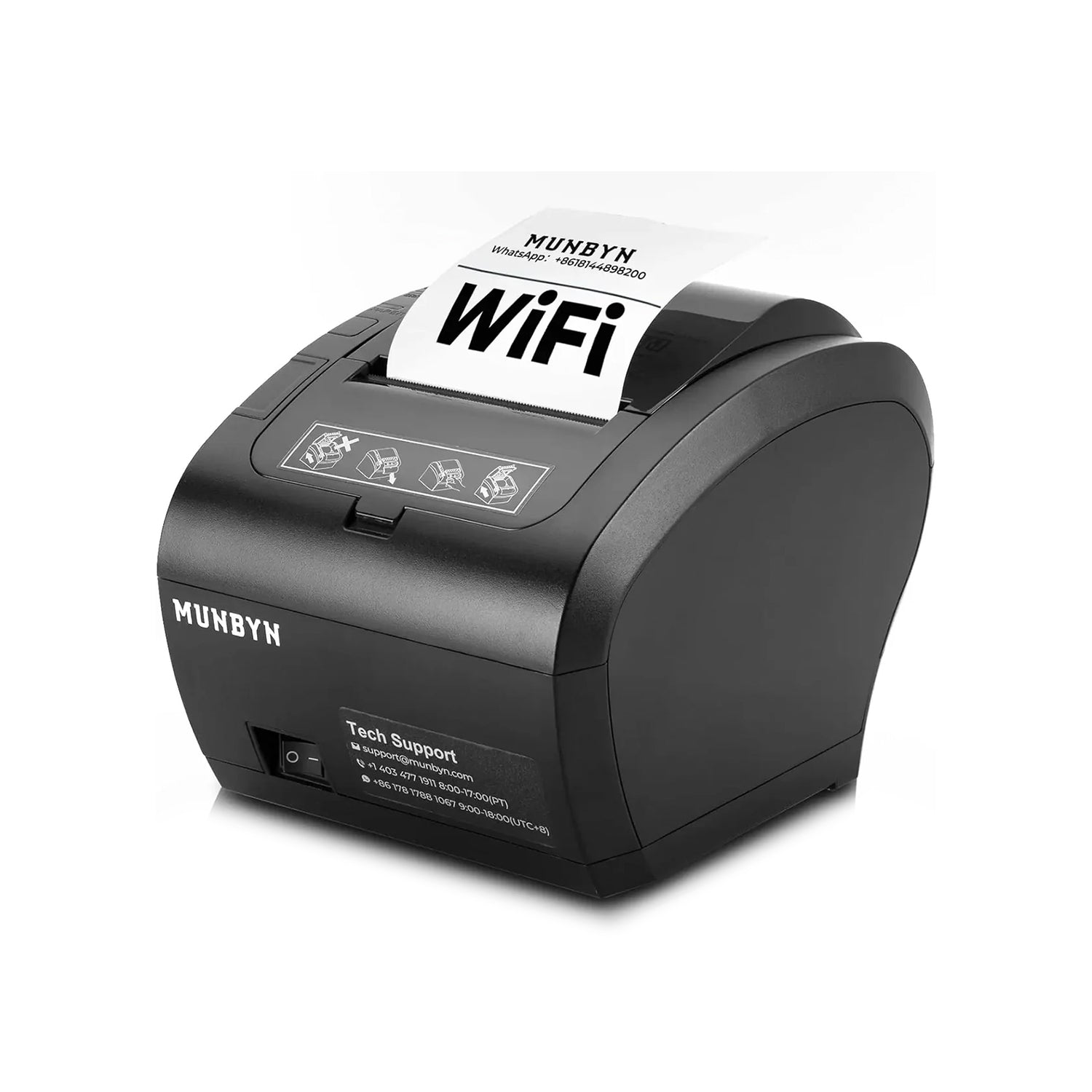 80MM Black Wi-Fi Direct Thermal Receipt POS Printer 047P