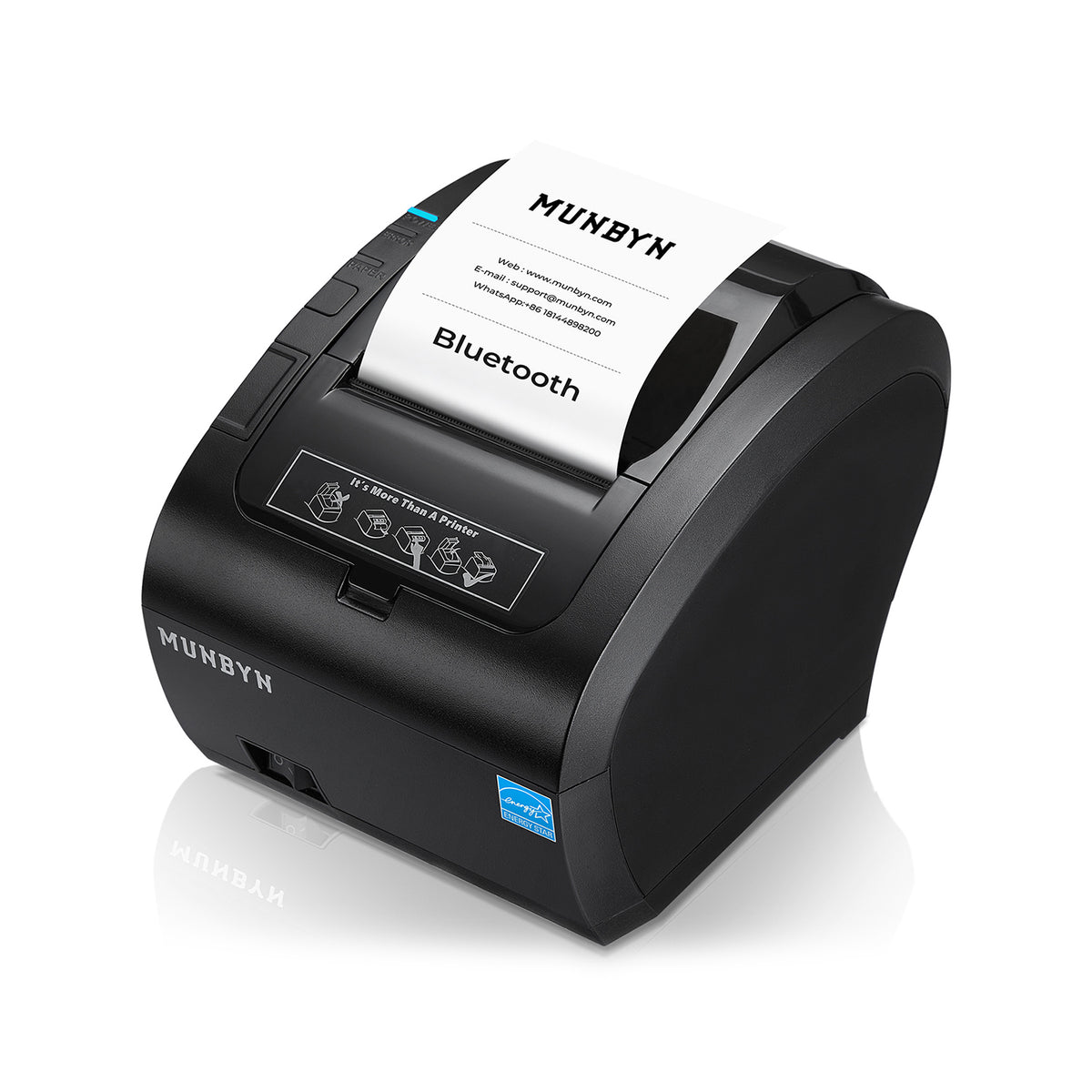 MUNBYN 047PUSEB Bluetooth Receipt Printer with MFi Certification