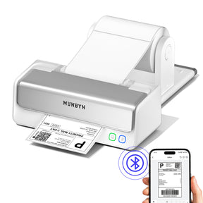 MUNBYN RealWriter 405B Replaceable Print-Head Bluetooth Thermal Printer with Label Holder