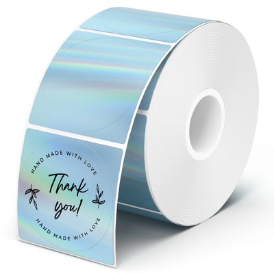 MUNBYN 2" Holographic Thermal Sticker Labels for Product Packaging
