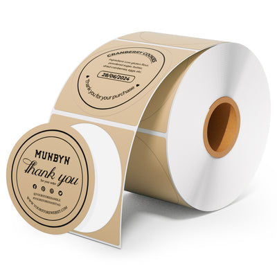 MUNBYN RealWriter 941BP 300DPI Printer & Circle Labels Etsy Product Labeling Ultra HD Kit