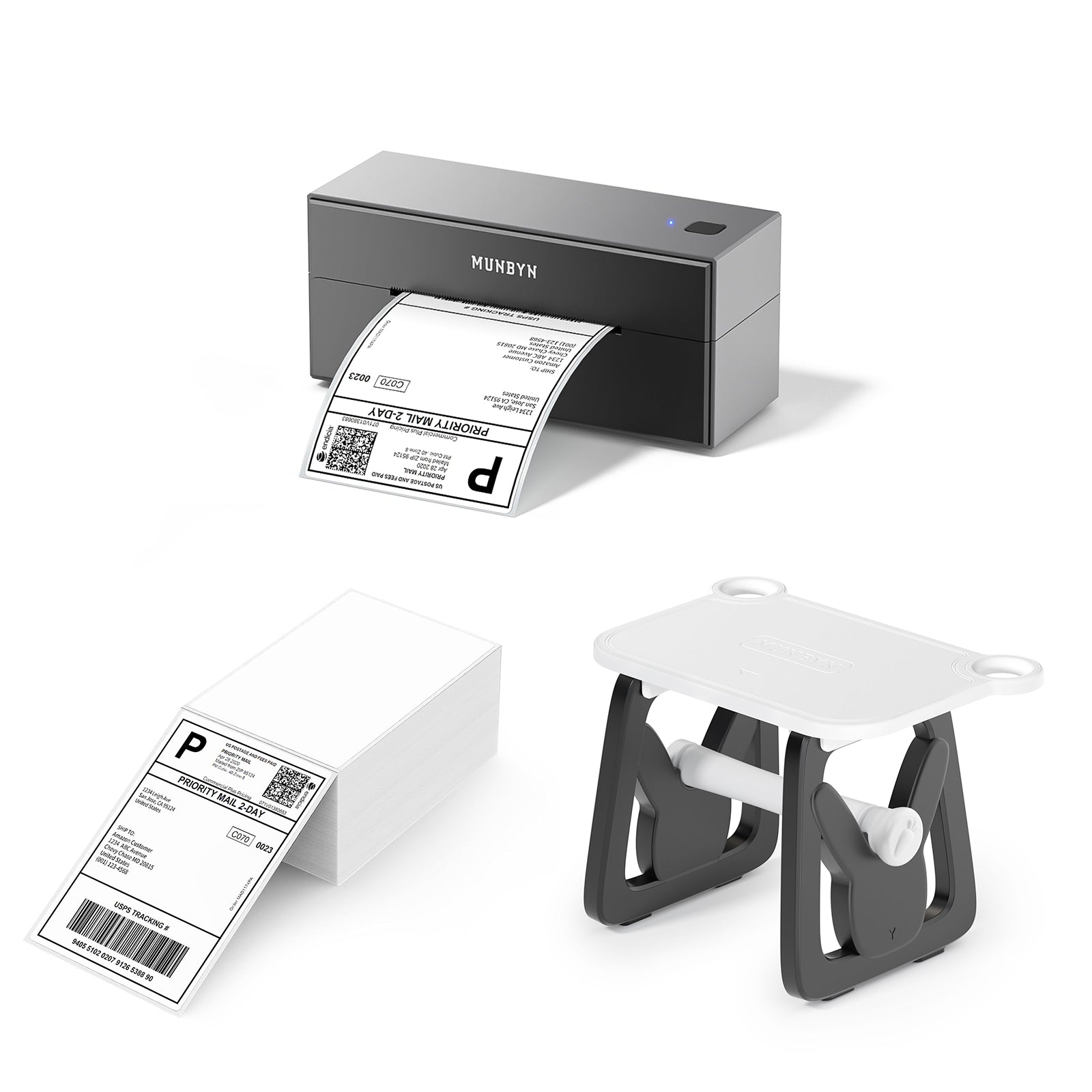 MUNBYN Bluetooth Thermal Label Printer 129B Kits