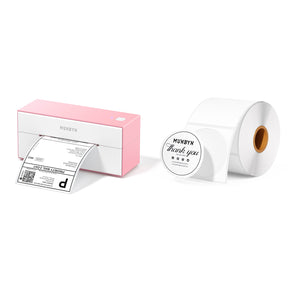 MUNBYN RealWriter 129B Bluetooth Thermal Label Printer| Pink