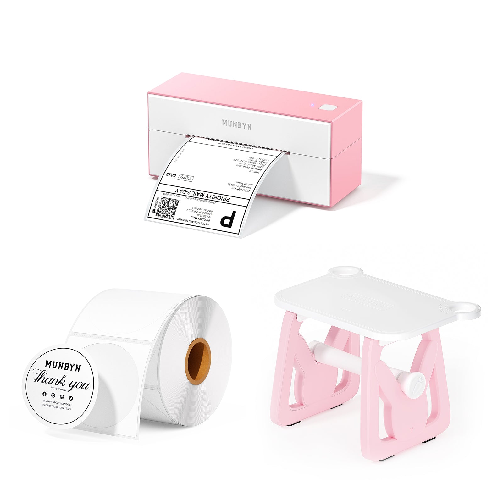 MUNBYN Bluetooth Thermal Label Printer 129B Kits