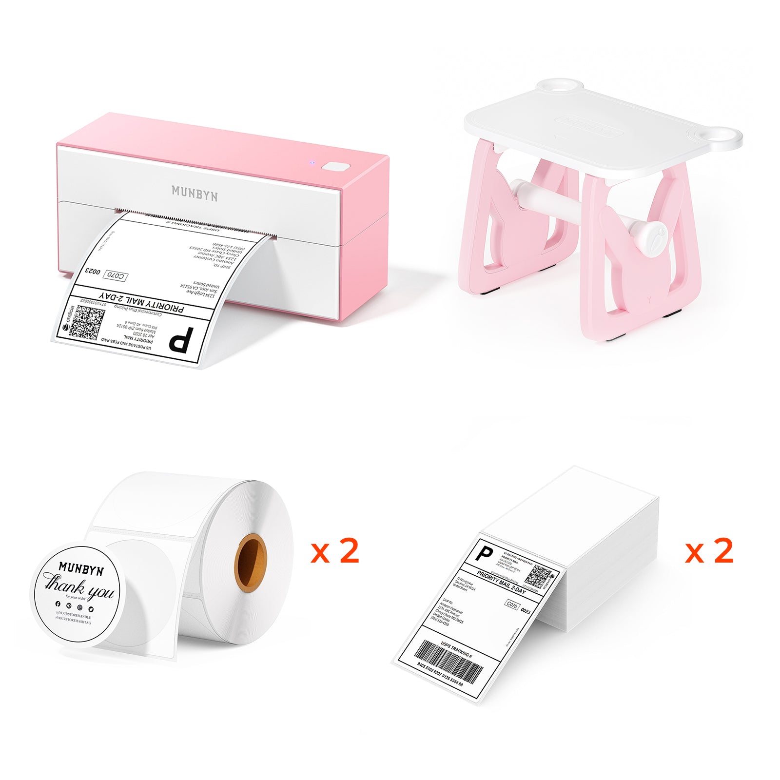 MUNBYN Bluetooth Thermal Label Printer 129B Kits