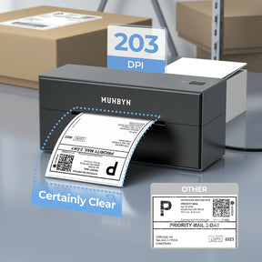 MUNBYN P129S WiFi label printer supports various label sizes, accommodating different needs, from small product labels to large shipping labels.