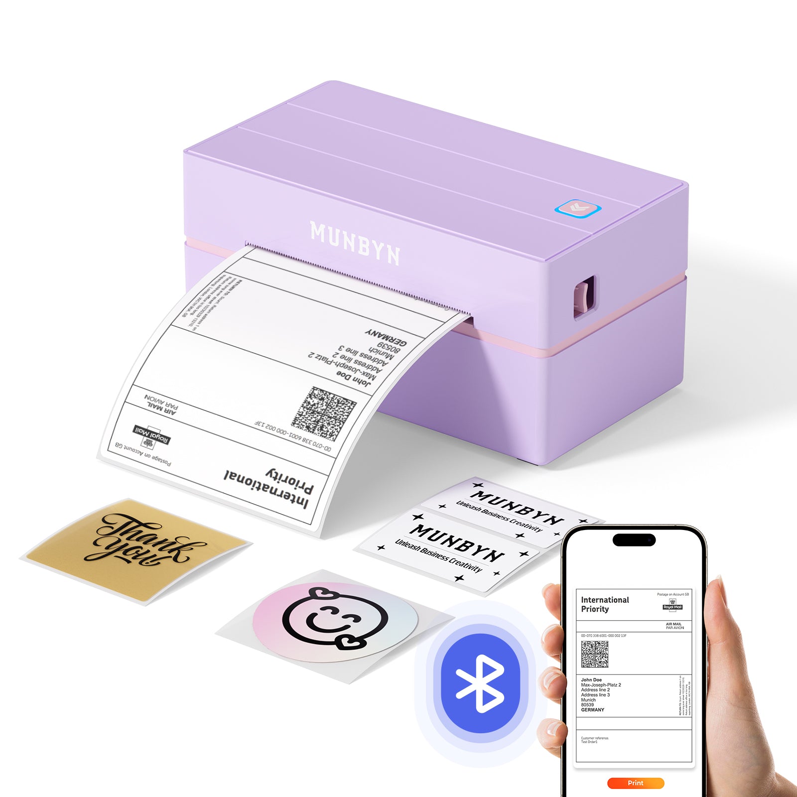 RealWriter 130B Thermal Printer-Purple