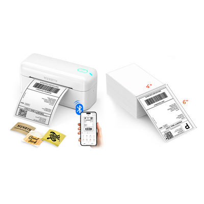 MUNBYN RW402B thermal postage label printer with shipping labels