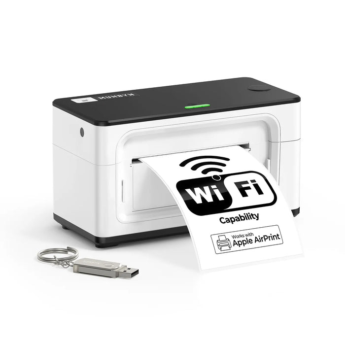 Munbyn Airprint Wireless Label Printer-Support Wi-Fi & USB Connection - Munbyn White Shipping Label Printer-image-ITPP941AP-WH-UK-4