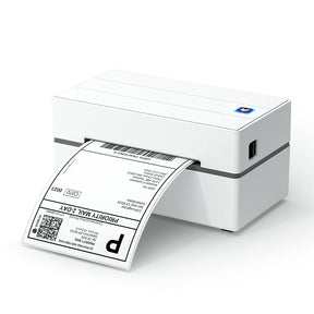 MUNBYN P130 white thermal label printer is compact and affordable.