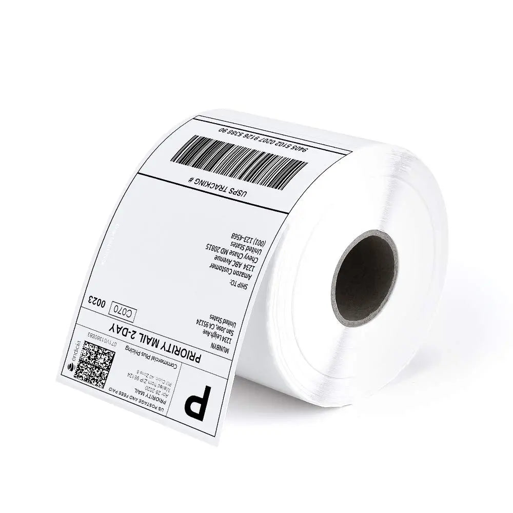 MUNBYN 4x6 Direct Fan-fold Thermal Shipping Labels (Upgraded)