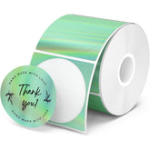 MUNBYN 2" Circle Holographic Sticker Thermal Labels | Green