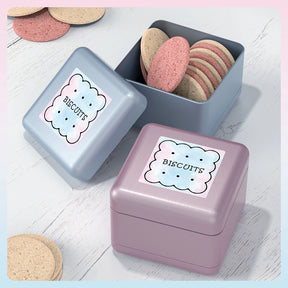MUNBYN watercolour square thermal labels are ideal for labeling biscuits.