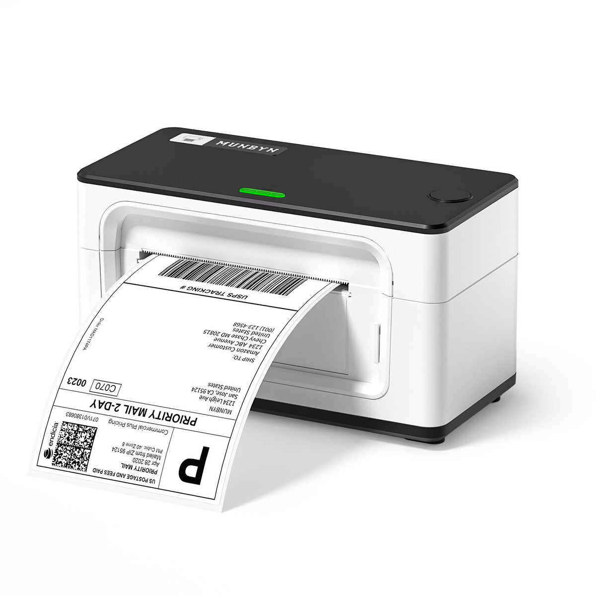 The MUNBYN USB thermal shipping label printer is a high-speed, reliable, and easy-to-use printer that is perfect for printing shipping labels, address labels, and other custom labels.